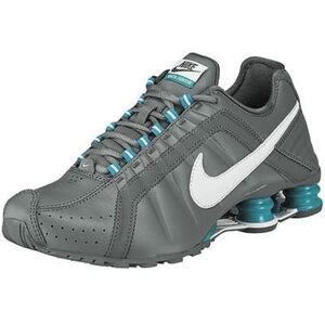 NIKE Shox Jr Gray Teal White Women Sz 6 Shoes